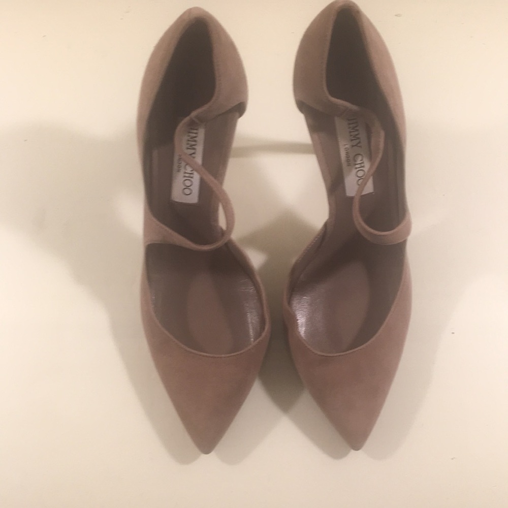 Beautiful taupe suede Jimmy Choo high heels